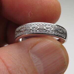 *925 Sterling Silver Diamond Ring